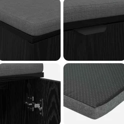 vidaXL Bancos-Banco de entrada con cojín 100 x 38 x 46 cm