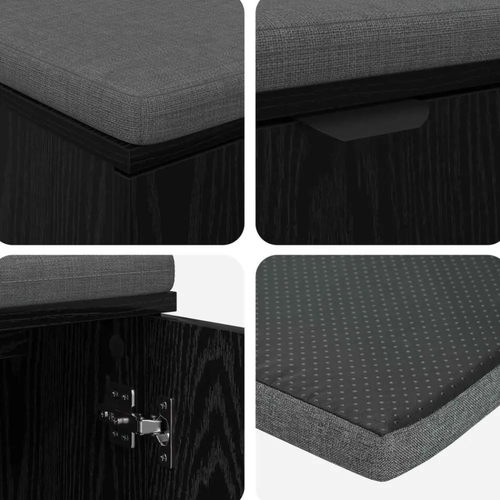 vidaXL Bancos-Banco de entrada con cojín 100 x 38 x 46 cm