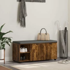 vidaXL Bancos-Banco de entrada con cojín 100 x 38 x 46 cm