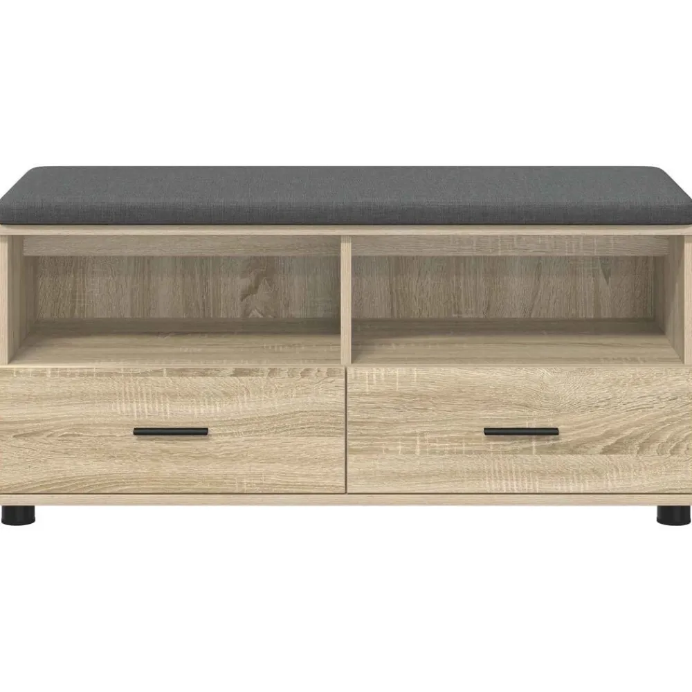 vidaXL Banco de entrada con cojín 100 x 38 x 46 cm Roble Sonoma Sale