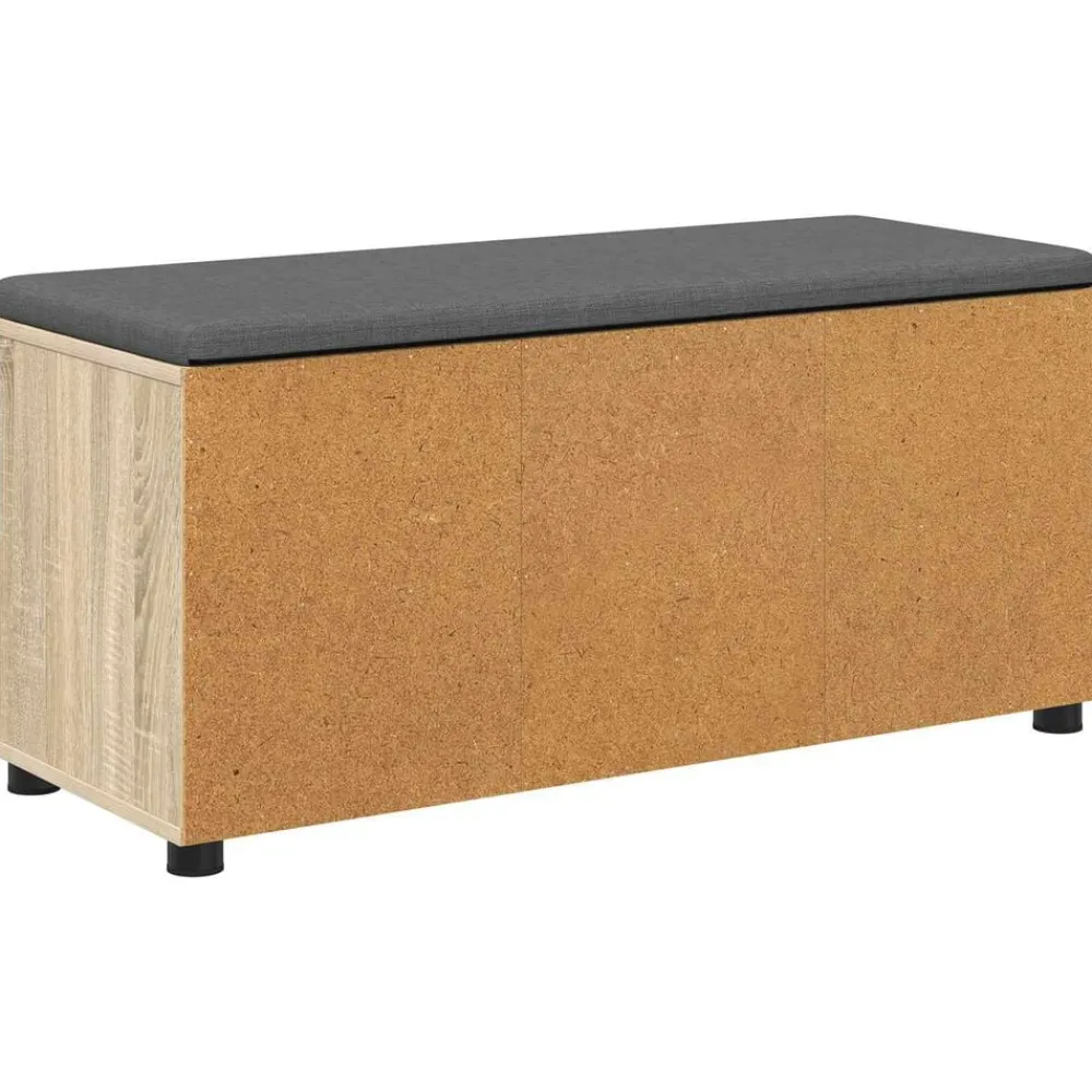 vidaXL Banco de entrada con cojín 100 x 38 x 46 cm Roble Sonoma Sale