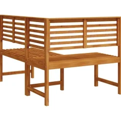 vidaXL Muebles De Jardín-Banco de esquina de jardín madera maciza de acacia 140 cm