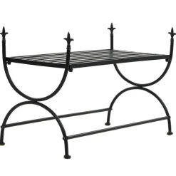 vidaXL Banco de estilo vintage metal 83x42x55 cm negro Online