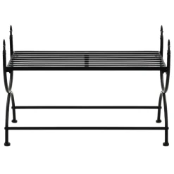 vidaXL Banco de estilo vintage metal 83x42x55 cm negro Online