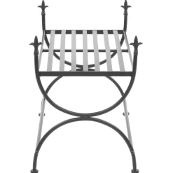 vidaXL Banco de estilo vintage metal 83x42x55 cm negro Online