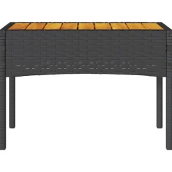 vidaXL Muebles De Jardín-Banco de jardín 2 plazas con cojines y mesa ratán PE
