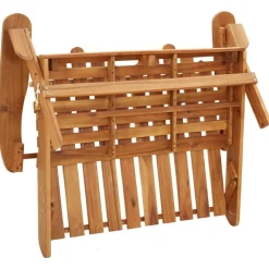 vidaXL Banco de jardín Adirondack con cojines madera de acacia 126 cm Gris oscuro Best