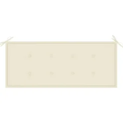 vidaXL Muebles De Jardín-Banco de jardín con cojín bambú 120 cm