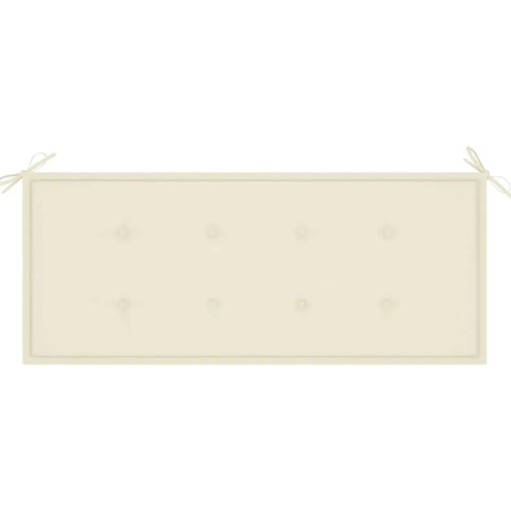 vidaXL Muebles De Jardín-Banco de jardín con cojín bambú 120 cm