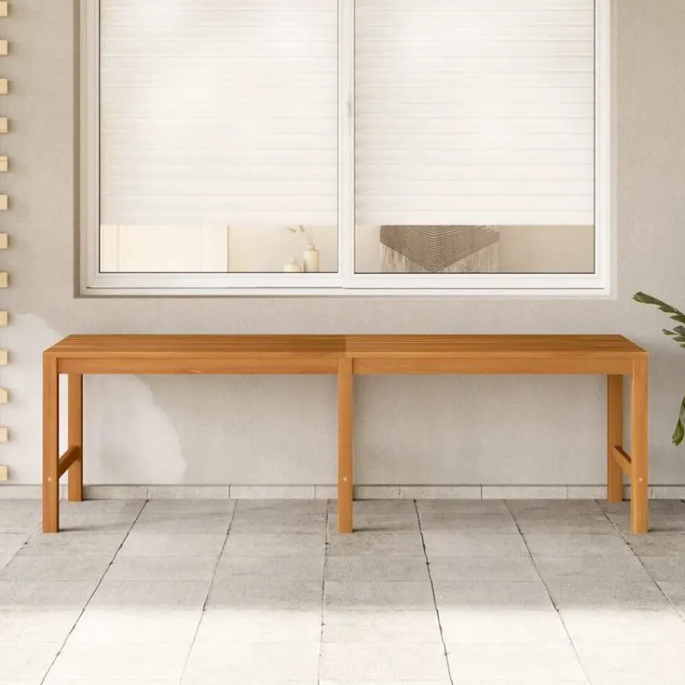 vidaXL Muebles De Jardín-Banco de jardín de madera maciza de teca 150 cm