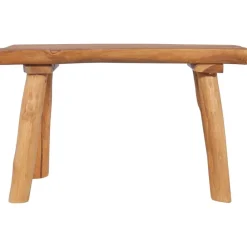 vidaXL Banco de jardín de madera maciza de teca 80 cm