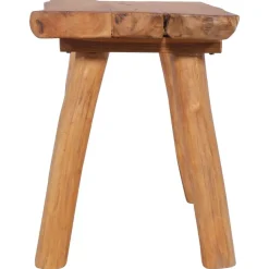 vidaXL Banco de jardín de madera maciza de teca 80 cm