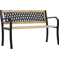 vidaXL Banco de jardín de madera 120 cm New