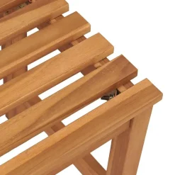 vidaXL Banco de jardín de madera maciza de teca 114 cm Best