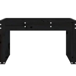 vidaXL Banco de jardín madera maciza de 80x38x45 cm Pino negro Outlet