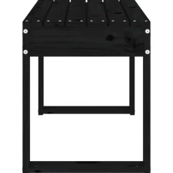 vidaXL Banco de jardín madera maciza de 80x38x45 cm Pino negro Outlet
