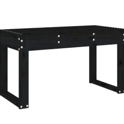 vidaXL Banco de jardín madera maciza de 80x38x45 cm Pino negro Outlet