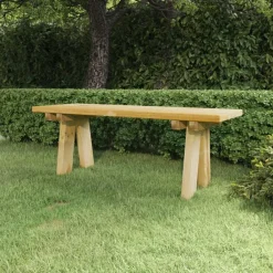 vidaXL Muebles De Jardín-Banco de jardín madera maciza de pino impregnada 110 cm
