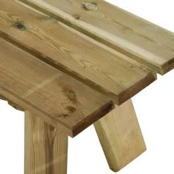 vidaXL Muebles De Jardín-Banco de jardín madera maciza de pino impregnada 110 cm