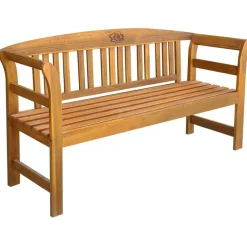 vidaXL Banco de jardín madera maciza de acacia 157 cm Discount