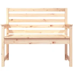 vidaXL Banco de jardín madera maciza de pino 109x48x91,5 cm Pino natural Outlet