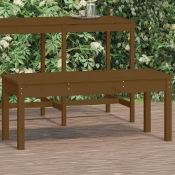 vidaXL Banco de jardín madera maciza pino marrón miel 109x44x45 cm Pino marr&oacute;n miel Best