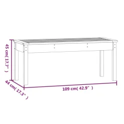vidaXL Banco de jardín madera maciza pino marrón miel 109x44x45 cm Pino marr&oacute;n miel Best