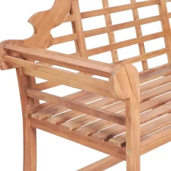 vidaXL Banco de jardín madera maciza de teca 127x58,5x92,5 cm Discount