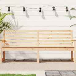 vidaXL Muebles De Jardín-Banco de jardín madera maciza de pino 203,5x48x91,5 cm