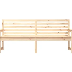 vidaXL Muebles De Jardín-Banco de jardín madera maciza de pino 203,5x48x91,5 cm