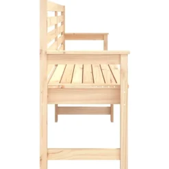vidaXL Muebles De Jardín-Banco de jardín madera maciza de pino 203,5x48x91,5 cm