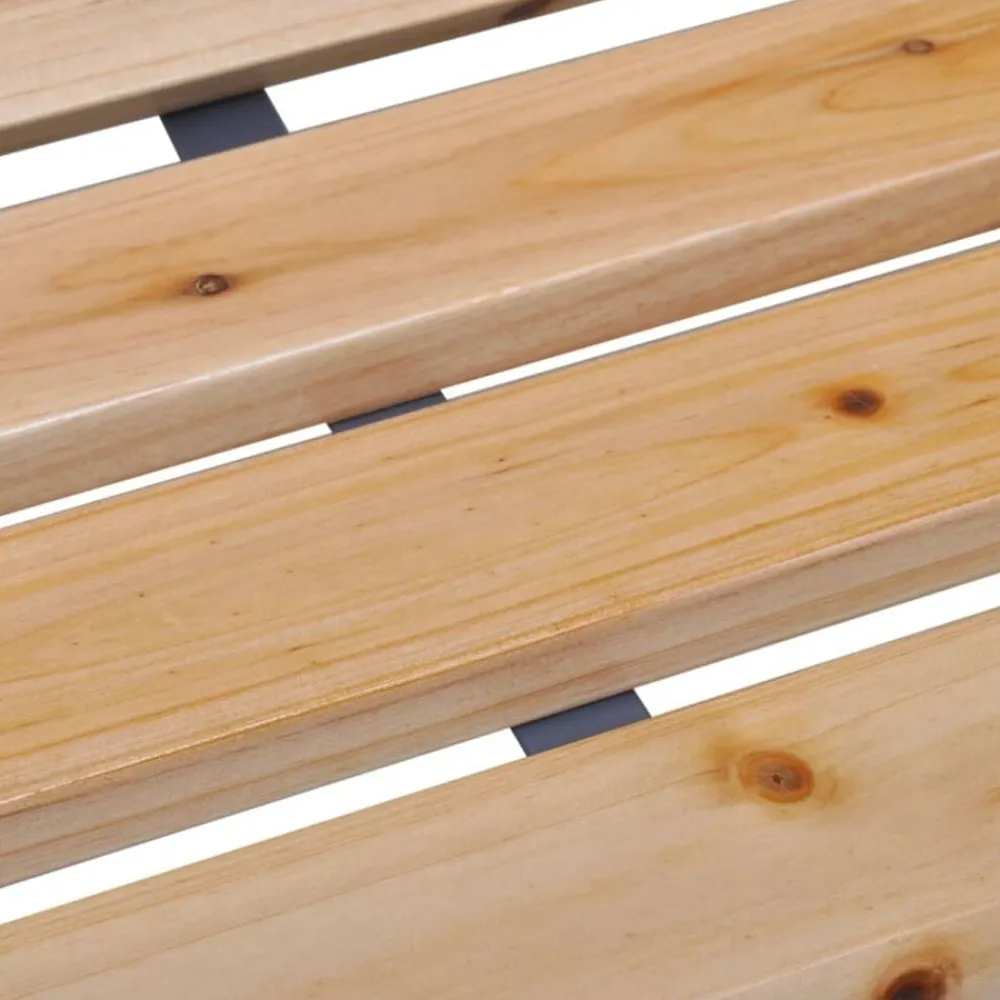 vidaXL Banco de jardín madera maciza abeto 112 cm Marrón Outlet