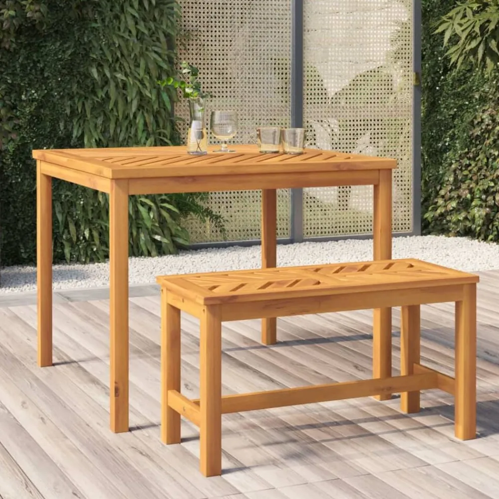 vidaXL Banco de jardín madera maciza de acacia 80 cm Online