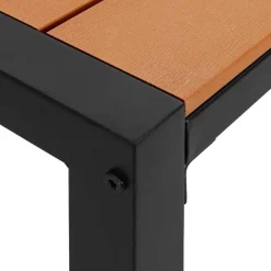 vidaXL Banco de jardín Marrón 100 x 28 x 45cm Acero Marr&oacute;n New