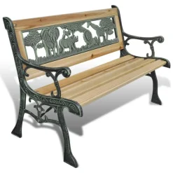 vidaXL Muebles De Jardín-Banco de jardín para niños madera 84 cm