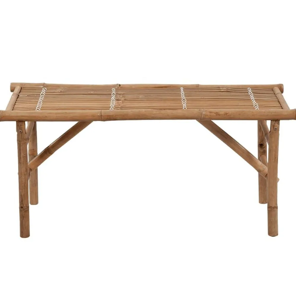vidaXL Banco de jardín plegable con cojín bambú 118 cm Gris Best