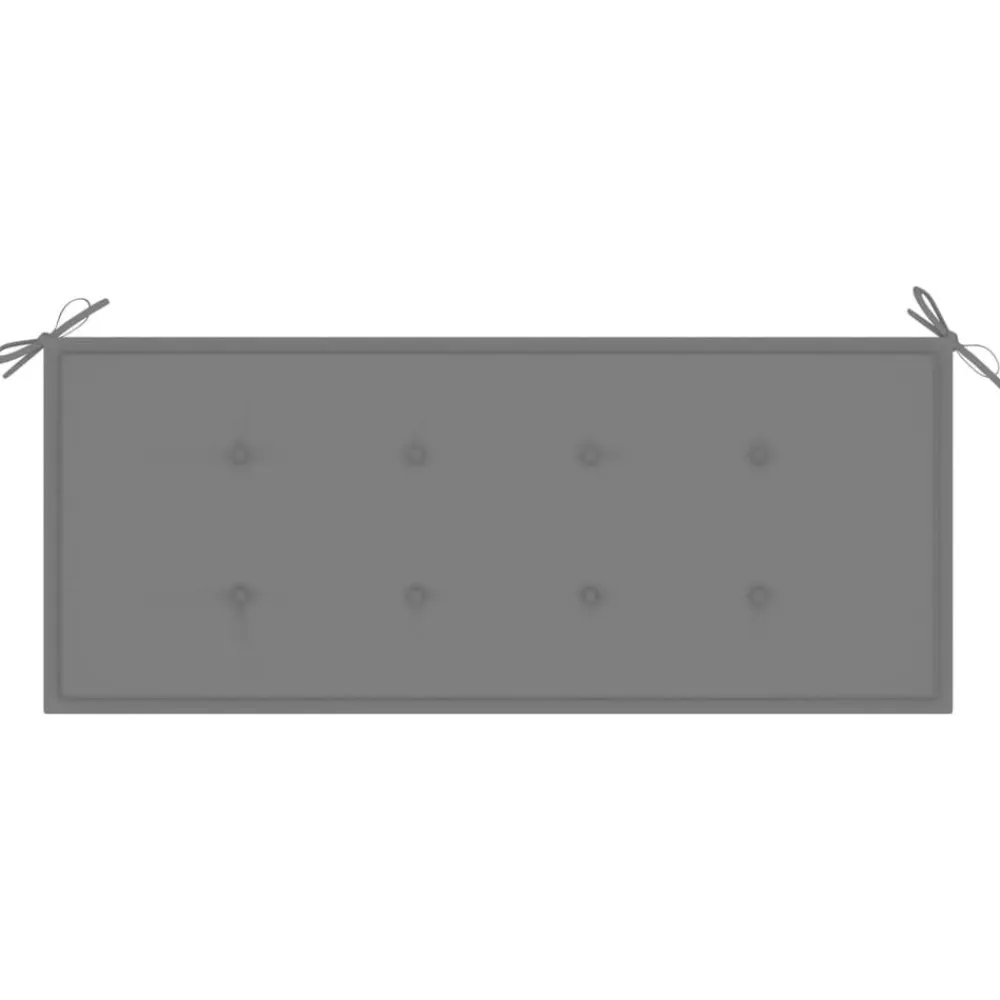 vidaXL Banco de jardín plegable con cojín bambú 118 cm Gris Best