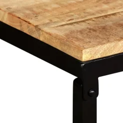 vidaXL Banco de madera maciza de mango 110x35x45 cm Marrón Online