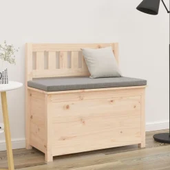 vidaXL Banco de madera maciza de pino 80x41x77 cm Natural Best