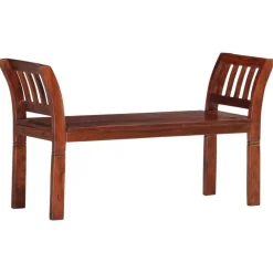 vidaXL Banco de madera maciza de acacia 111 cm Best