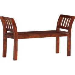 vidaXL Banco de madera maciza de acacia 111 cm Best