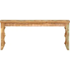 vidaXL Bancos-Banco de madera maciza reciclada 110x35x45 cm
