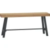 vidaXL Bancos-Banco de madera maciza de teca 110 cm