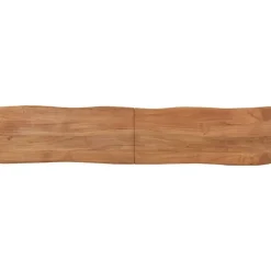 vidaXL Banco de madera maciza de acacia y acero 160 cm Marr&oacute;n y negro