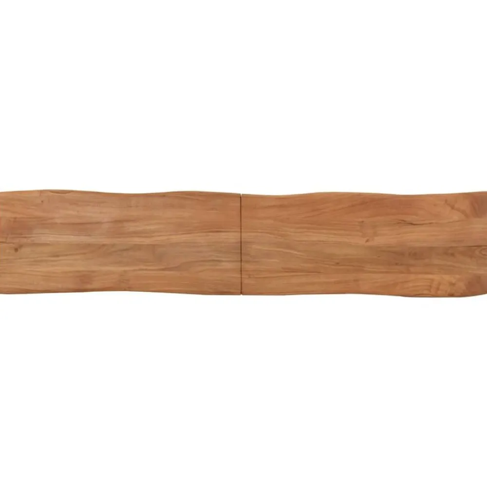 vidaXL Banco de madera maciza de acacia y acero 160 cm Marrón y negro