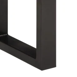 vidaXL Banco de madera maciza de acacia y acero 160 cm Marrón y negro