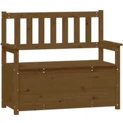 vidaXL Banco de madera maciza pino marrón miel 112,5x51,5x96,5 cm Marr&oacute;n miel Outlet