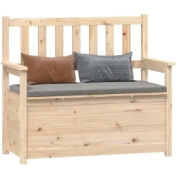vidaXL Banco de madera maciza de pino 112,5x51,5x96,5 cm Natural Best
