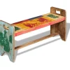 vidaXL Bancos-Banco de madera maciza reciclada 100x30x50 cm