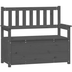 vidaXL Bancos-Banco de madera maciza de pino 112,5x51,5x96,5 cm